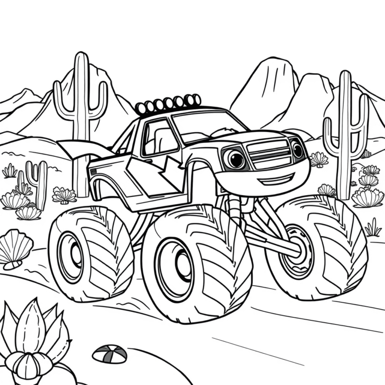 Blaze and the Monster Machine Coloring Pages - Page 1