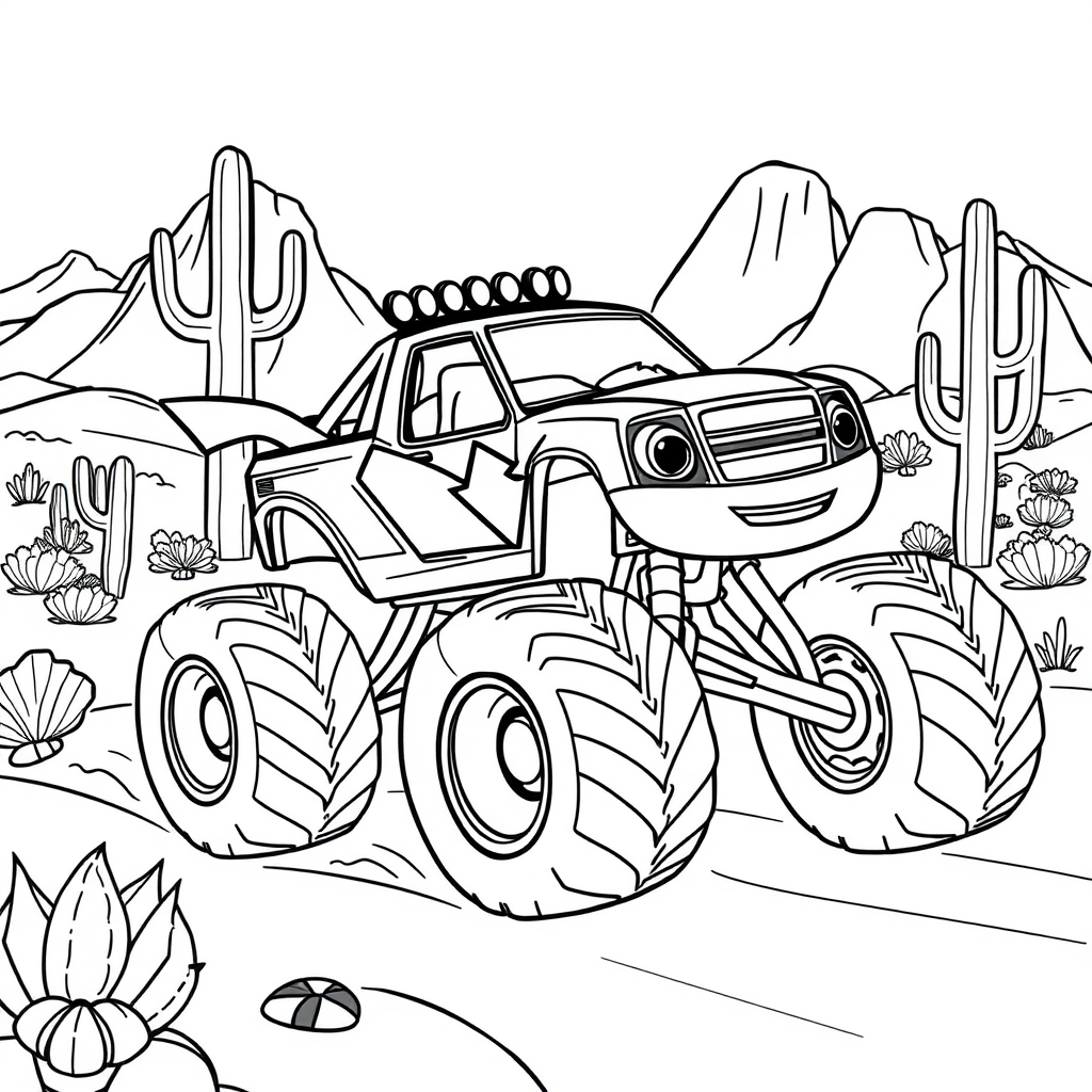 Blaze and the Monster Machine Coloring Pages - Page 1