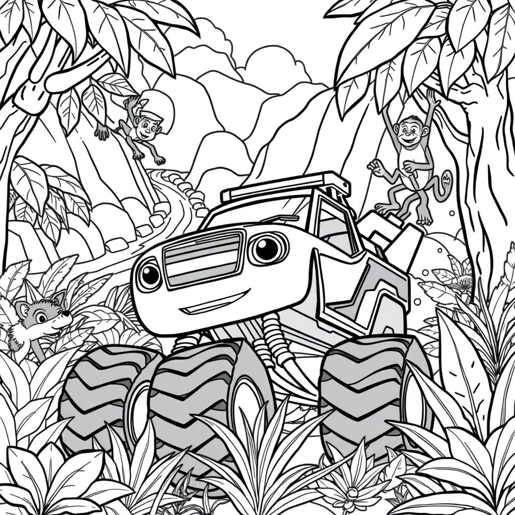 Blaze and the Monster Machine Coloring Pages - Page 4