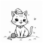 Cute Cat Coloring Pages - Page 1