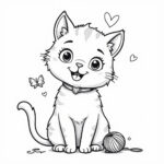 Cute Cat Coloring Pages - Page 1