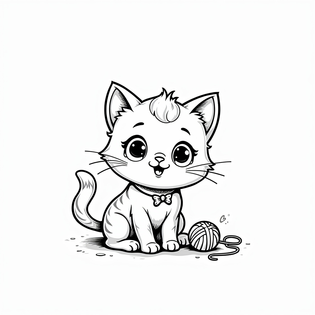 Cute Cat Coloring Pages - Page 2