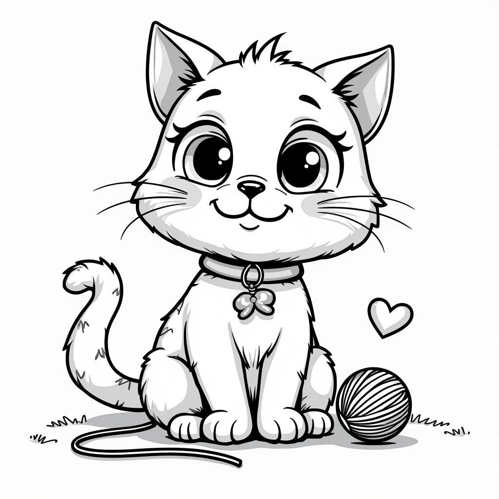Cute Cat Coloring Pages - Page 5