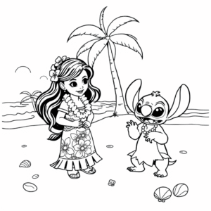 Lilo And Stitch Coloring Pages - Page 1