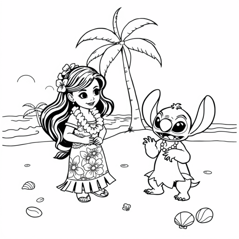 Lilo And Stitch Coloring Pages - Page 1