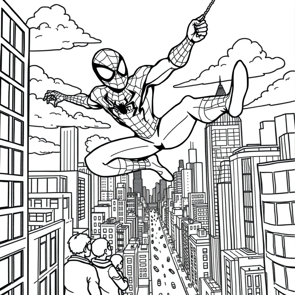 Spider-Man Coloring Pages - Page 1