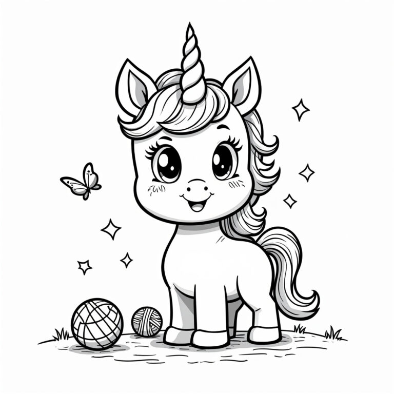 Unicorn Coloring Pages - Page 1